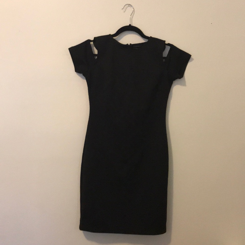 Black Dress with Shoulder Cutouts